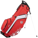 Wilson Staff Golf Bag, Feather Golf Stand Bag, Carry bag, Red/White, Integrated stand