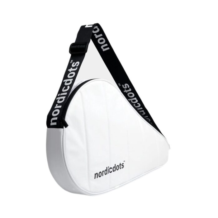 NORDICDOTS Padel Racket Cover Bag — White - Image 4