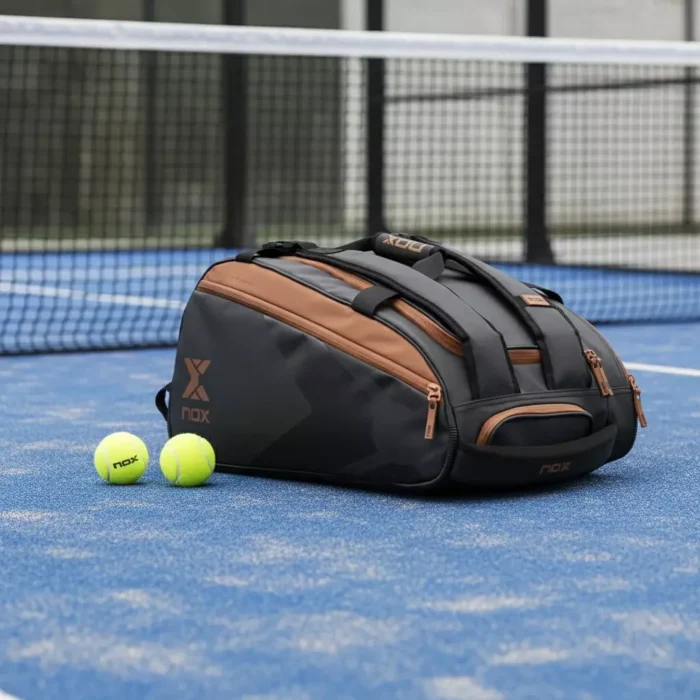 Nox Luxury Open Padel Bag - Black-Brown 2026 - Image 1