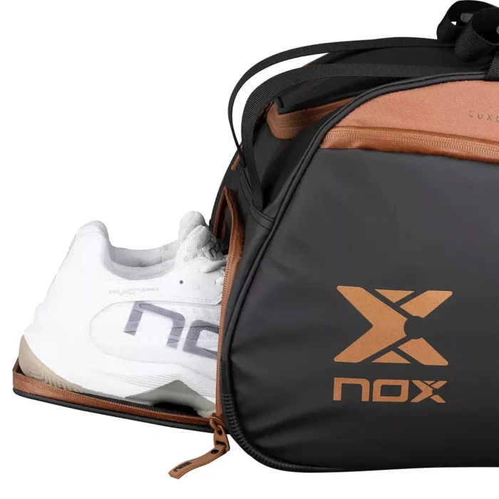 Nox Luxury Open Padel Bag - Black-Brown 2026 - Image 6