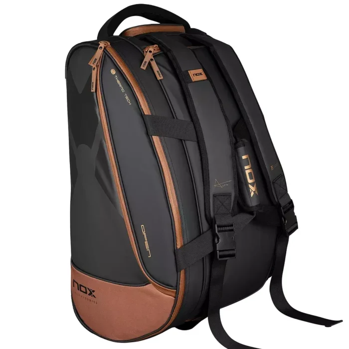 Nox Luxury Open Padel Bag - Black-Brown 2026 - Image 5